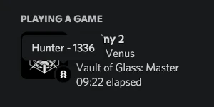 rich-destiny : discord rich presence for destiny 2